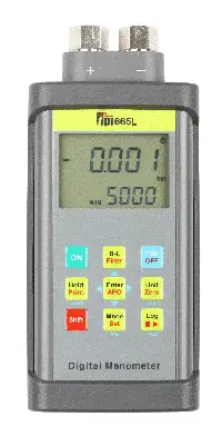 TPI 665L Dual Input Differential Manometer with Data Logging